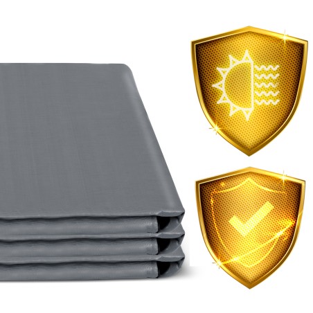 Koormakate HDPE, hõbe-must, 260 g/m², 4x5 m