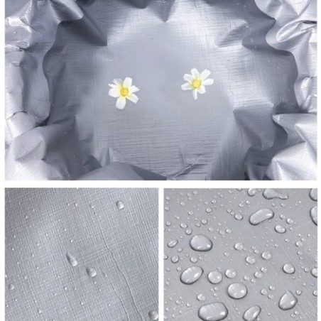 Koormakate HDPE-st, tugevdatud ja veekindel, hõbedane/hall, 4x5 m