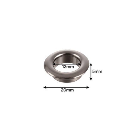 Aasade komplekt presendile, hõbedane, 100 tk, sisediameeter 12 mm