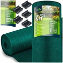 Varjuvõrk aeda koos klambritega, roheline, 1,5x25 m, 140 g/m²