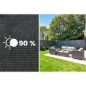 Varjuvõrk aiale, HDPE, 140 g/m², hall, 1,5 x 50 m, komplektis 50 klambriga