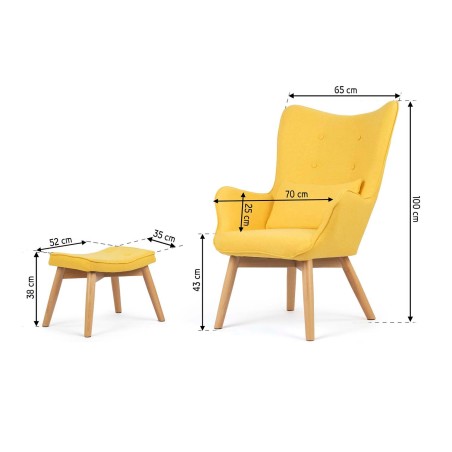 Norra tugitool jakatoega, kollane