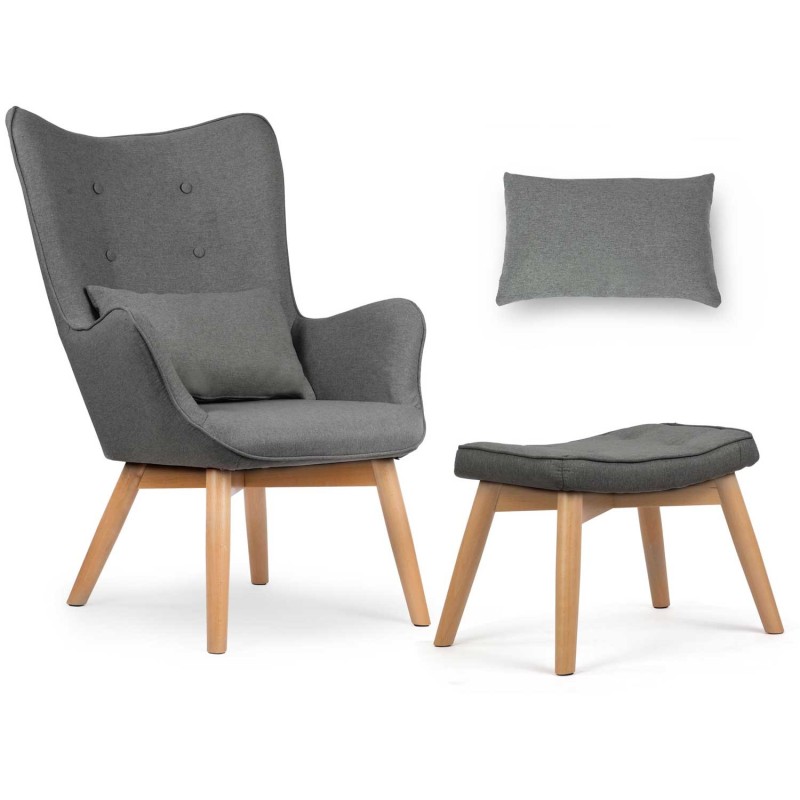 Sofatel Norse hall tugitool jalatoega