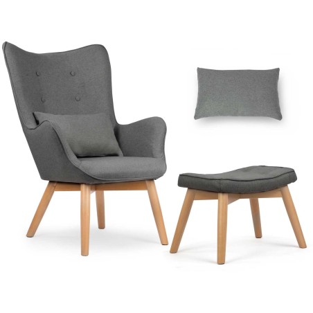 Sofatel Norse hall tugitool jalatoega