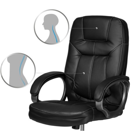 Kontoritool, nahast, must, laius 61 cm