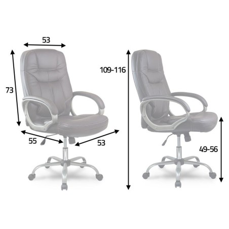Kontoritool, nahast, must, laius 61 cm