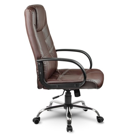 Kontoritool, pöörlev, ergonoomiline, pruun, ökonahast, kõrge seljatoega