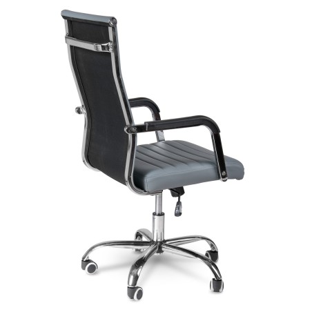 Kontoritool ergonoomiline pöörlev, kroomitud elementidega, hall, kõrgus 107,5 cm