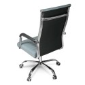 Kontoritool ergonoomiline pöörlev, kroomitud elementidega, hall, kõrgus 107,5 cm