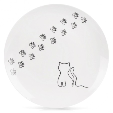 Valgest portselanist magustoidutaldrik CAT... | FreshDesign.ee