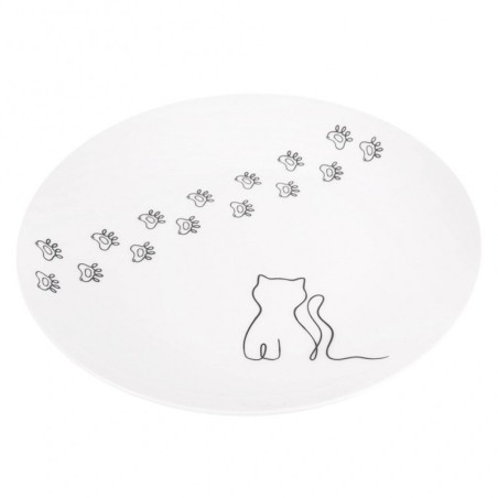 Valgest portselanist magustoidutaldrik CAT... | FreshDesign.ee