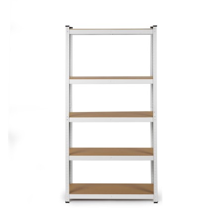 Lao riiul metallist, valge, 180 x 90 x 30 cm