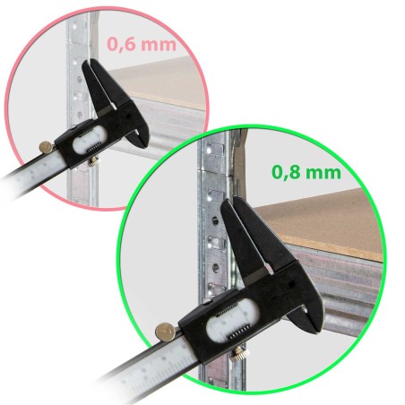 Laoriiul metallist, tsingitud, 180x90x40 cm, hõbedane