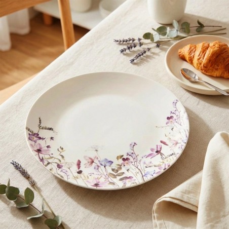 LOUKA valgest portselanist lilledega magustoidutaldrik, 20,5 cm