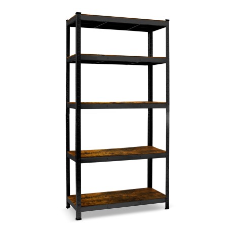 Laoriiul metallist, must, 180 x 90 x 40 cm