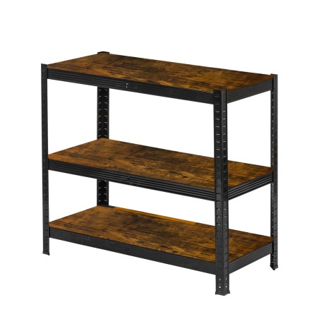 Laoriiul metallist, must, 180 x 90 x 40 cm