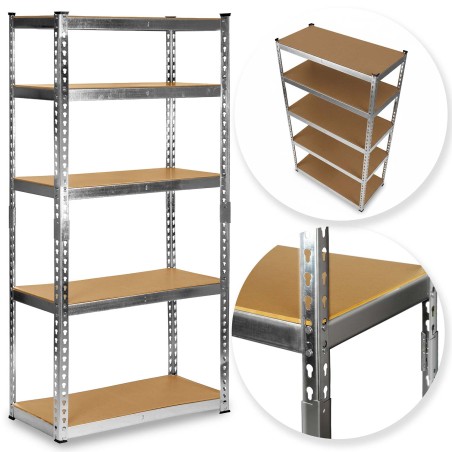 Laoriiul, metallist, hõbedane, 183 x 90 x 40 cm