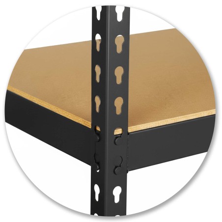 Laoriiul, metallist, must, 183 x 90 x 40 cm