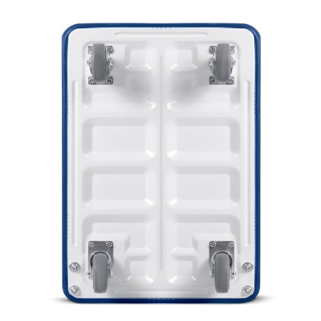 Käsitranspordikäru kokkupandav, pulbervärvitud terasraamiga, valge ja sinine, 87x60x29 cm