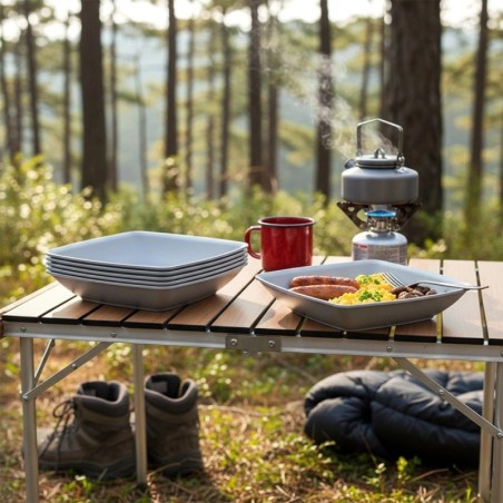 Sügavad plastikust söögitaldrikud, hall SANDY, 17,5 cm, 500 ml, 6 tk.