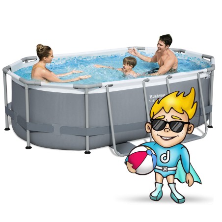 Aiabassein karkassiga komplektiga Bestway 5614A, valge-sinise mosaiikmustriga, 305 x 200 x 84 cm
