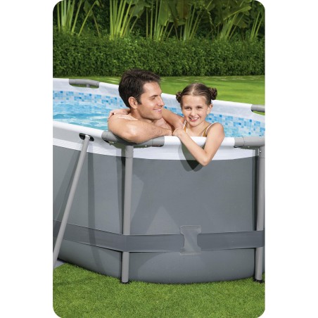 Aiabassein karkassiga komplektiga Bestway 5614A, valge-sinise mosaiikmustriga, 305 x 200 x 84 cm