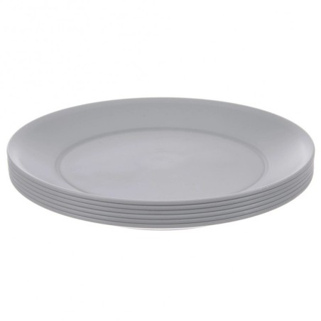 Madalad plastikust söögitaldrikud, hall SA... | FreshDesign.ee