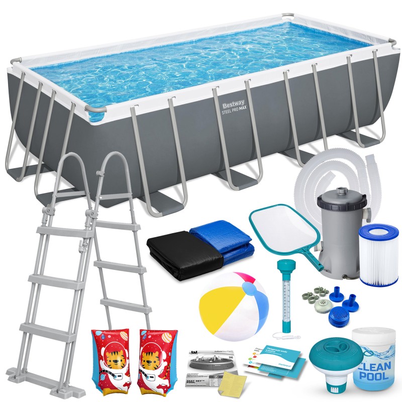 Aiabassein Power Steel karkassiga, 488 x 244 x 122 cm, Bestway 56670