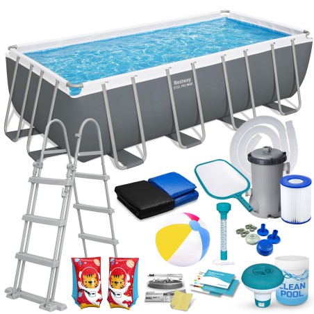 Aiabassein Power Steel karkassiga, 488 x 244 x 122 cm, Bestway 56670