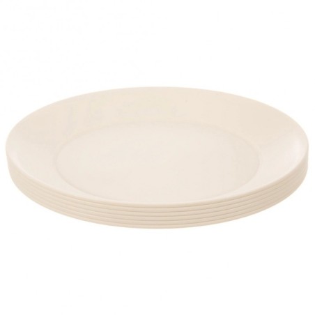 Madalad plastikust õhtusöögitaldrikud kree... | FreshDesign.ee