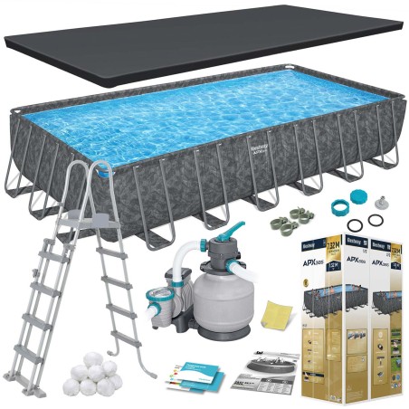Bassein Power Steel karkassiga, 732 x 366 x 132 cm, Bestway 561KG