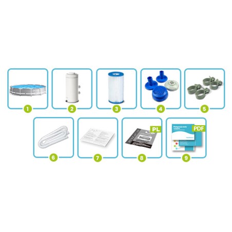 Aiabassein Prisma karkassiga INTEX 26712, 366 x 76 cm