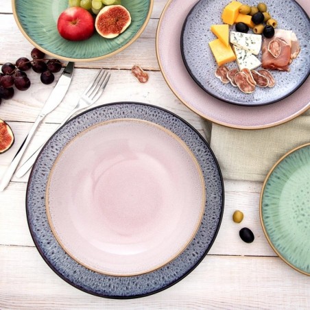 Sügavkeraamiline söögitaldrik, roosa GLAZE, 21 cm