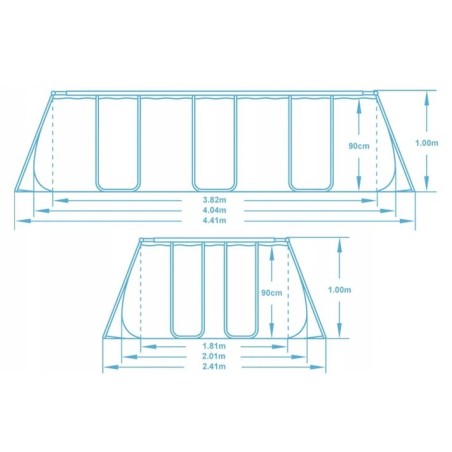 Raambassein Bestway 56441, 404 x 201 x 100 cm