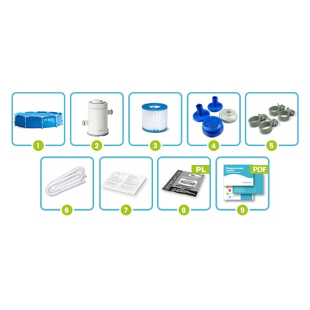 Aiabassein raamiga ja pumbaga INTEX 28202, sinine, 305 x 76 cm