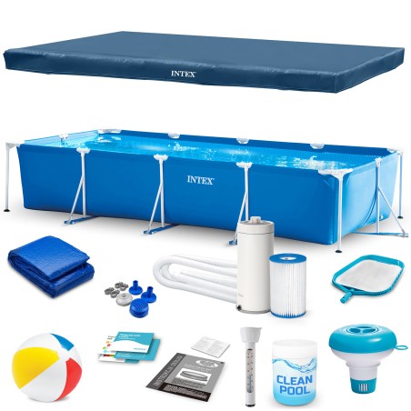 Aiabassein ristkülikukujuline raamiga komplekt, INTEX 28273, 450 x 220 x 84 cm