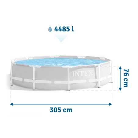 Aiabassein Prism Frame raamiga, ümmargune, 305 x 76 cm, INTEX 26700