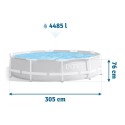 Aiabassein Prism Frame raamiga, ümmargune, 305 x 76 cm, INTEX 26700