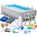 Aiabassein Prisma karkassiga, 18in1 komplekt, 488 x 244 x 107 cm, INTEX 26792