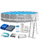Aiabassein raamiga, ümar, sinine, 12in1 komplektiga, INTEX 26756, 610 x 132 cm