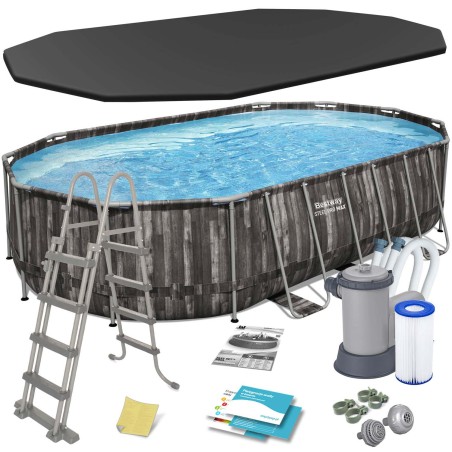 Aiabassein Power Steel karkassiga, 610 x 366 x 122 cm, Bestway 5611R