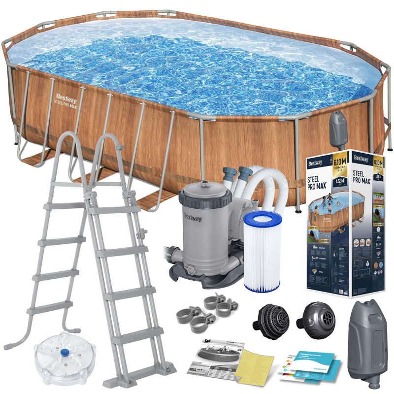 Raamiga aiabassein 610 x 366 x 122 cm 13 in 1 Bestway 56719N