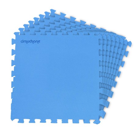 Basseinimatt pusle PVC vahtplastist, sinine, 1,9 m², 8-osaline (50x50 cm, 10 mm)