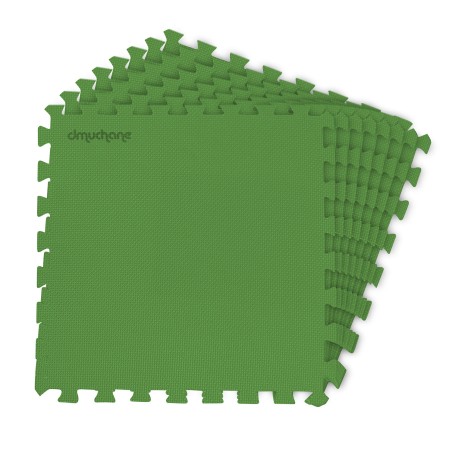 Basseinimatt pusle-tüüpi, vahtplastist, roheline, 8 tk, 50x50 cm, kokku 1.9 m², kuni 10 mm