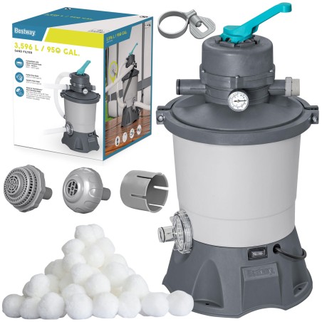 Liivapump basseinidele, 3596 liitrit/h, koos filtripallidega Bestway 58515