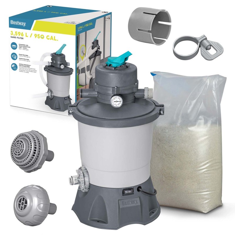 Liivafilterpump Bestway 58515, 3596 l/h, koos 25 kg liivaga