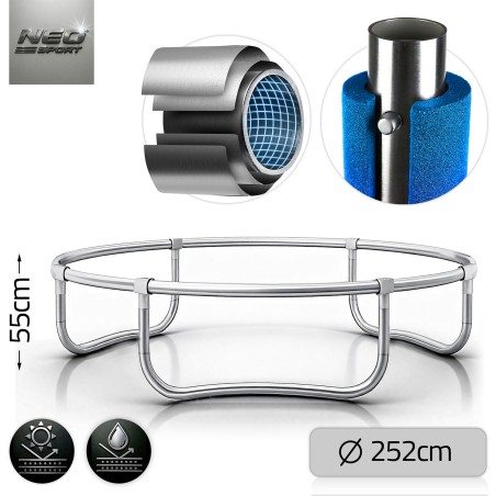 Aiabatuut redeli ja turvavõrguga, 252 cm (8 jalga)