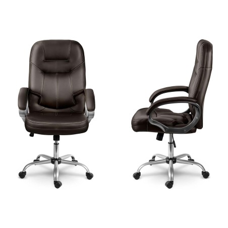 Kontoritool pööratav lamava seljatoega, tumepruun, kogukõrgus 116 cm