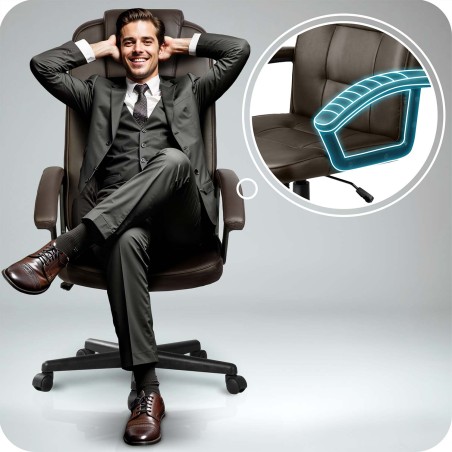 Kontoritool pööratav, tumepruun