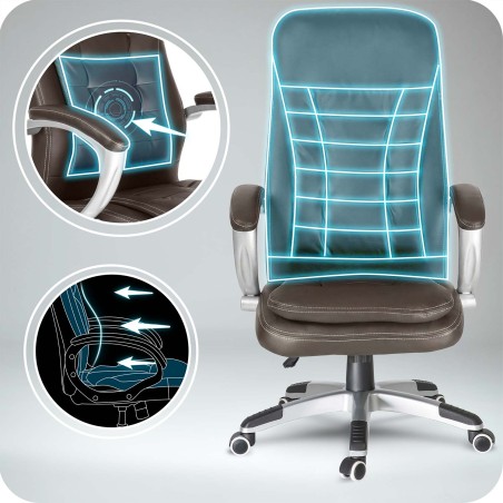 Kontoritugitool pööratav, tumepruun